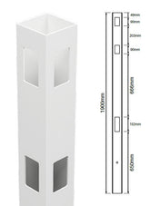 102mm X 102mm 90 Degree Corner Post  - Semi privacy Hamptons fence post, 7 year Warranty